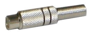 Zdířka CINCH kabel kov nikl červená Zdířka CINCH kabel kov nikl červená