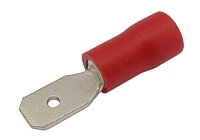 Konektor faston 4.8mm, vodič 0.5-1.5mm červený Konektor faston 4.8mm, vodič 0.5-1.5mm červený