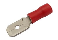 Konektor faston 6.3mm, vodič 0.5-1.5mm červený Konektor faston 6.3mm, vodič 0.5-1.5mm červený