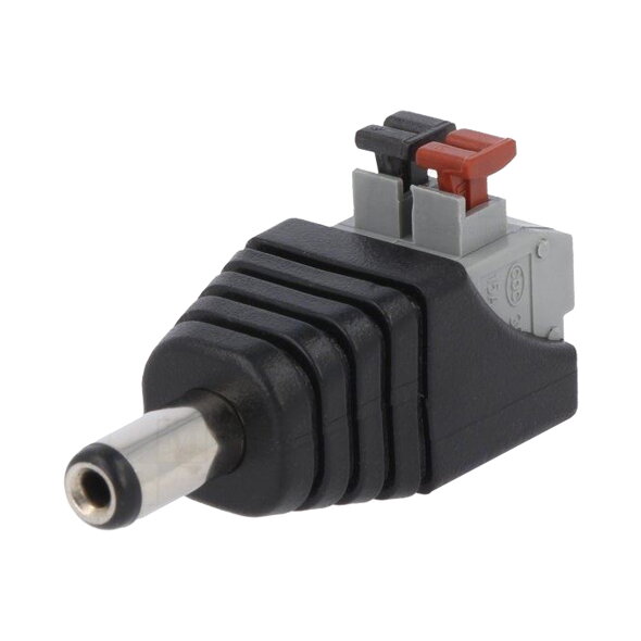 Redukcia DC 2,1mm konektor - svorka s pružinou Redukcia DC 2,1mm konektor - svorka s pružinou
