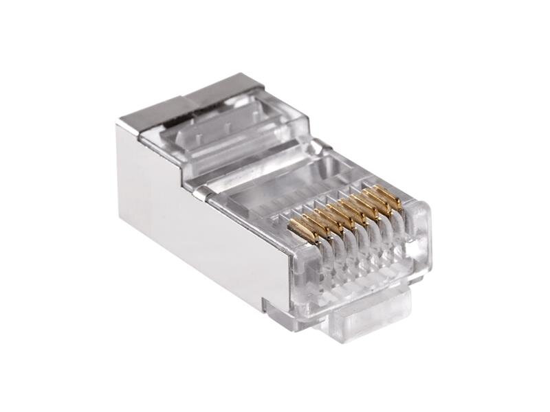 Konektor telefónny na kábel 8p-8c RJ45 CAT.6E tienený Konektor telefónny na kábel 8p-8c RJ45 CAT.6E tienený