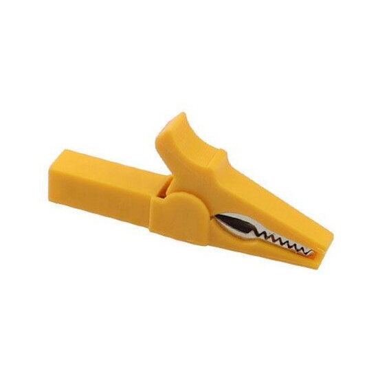 Krokosvorka pre banánik izolovaná, žltá, l55mm Krokosvorka pre banánik izolovaná, žltá, l55mm