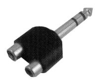 Redukce Jack 6.3 stereo/ 2xCINCH zdířka Redukce Jack 6.3 stereo/ 2xCINCH zdířka