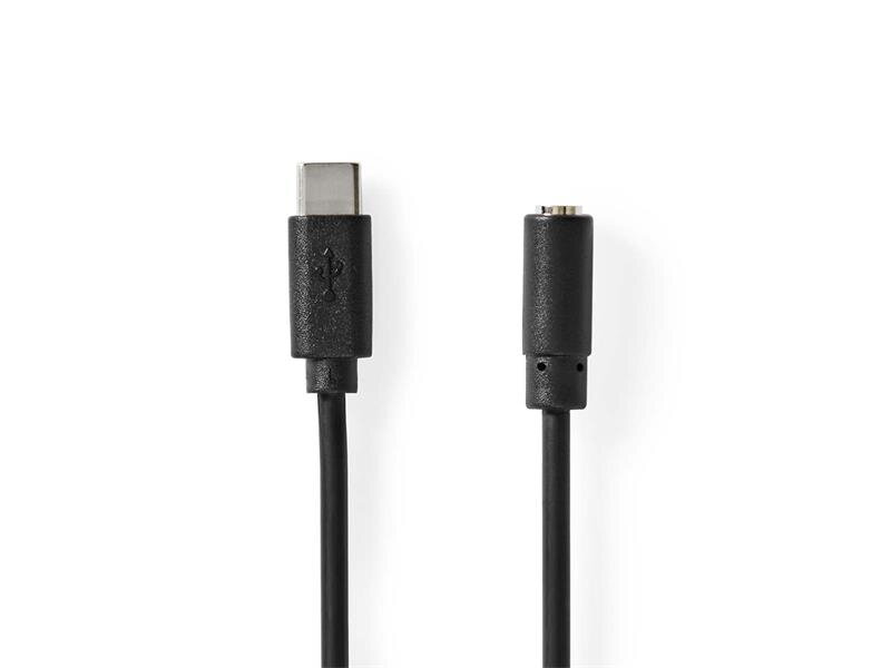Kábel USB-C - zástrčka 3,5mm NEDIS CCGB65960BK10 Kábel USB-C - zástrčka 3,5mm NEDIS CCGB65960BK10