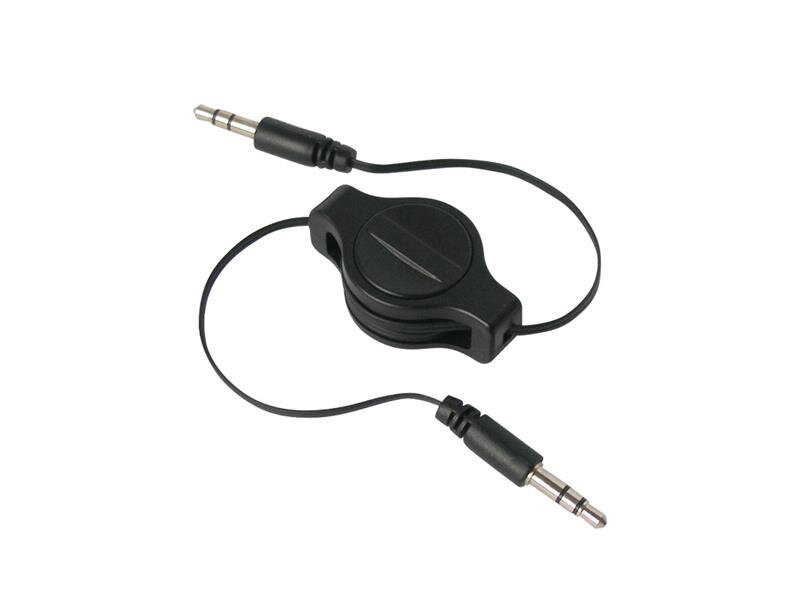 Kábel Jack 3.5 stereo - Jack 3.5 stereo  0,8m navíjecí