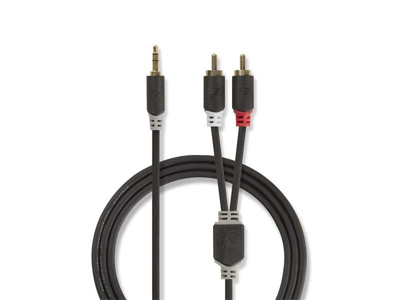 Kábel NEDIS JACK 3.5 stereo/2xCINCH 1m Kábel NEDIS JACK 3.5 stereo/2xCINCH 1m