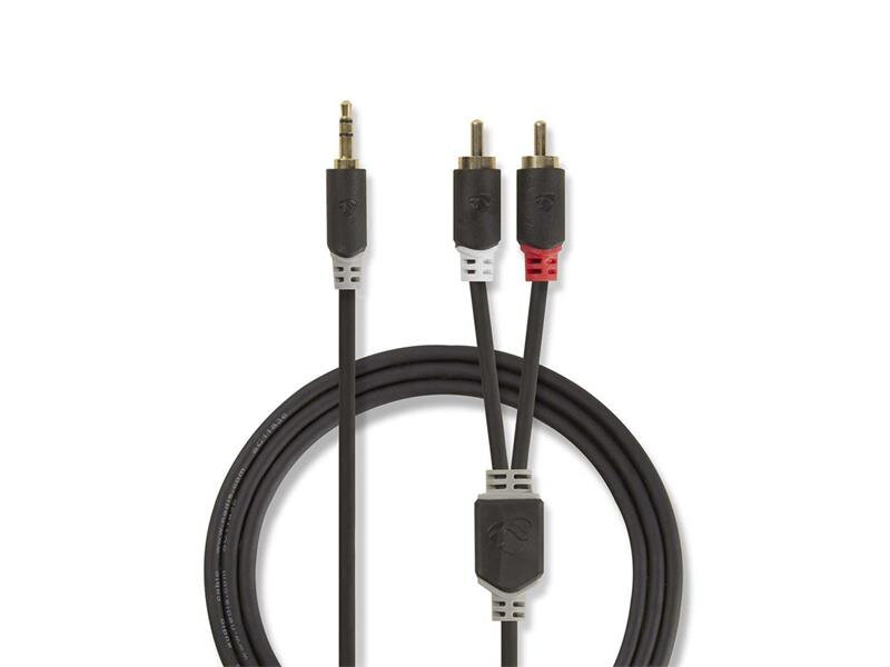 Kábel NEDIS JACK 3.5 stereo/2xCINCH 5m Kábel NEDIS JACK 3.5 stereo/2xCINCH 5m