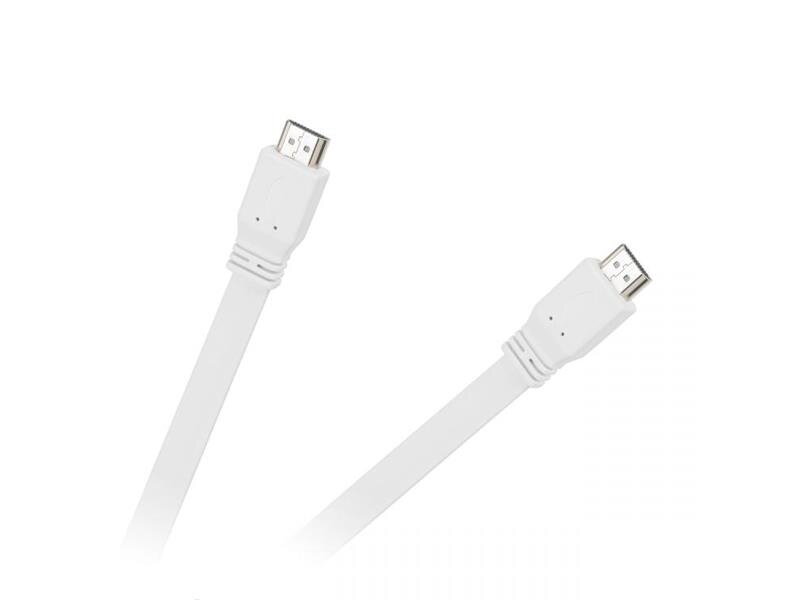 Kábel CABLETECH KPO3725-1.8 plochý HDMI 1,8m, biely