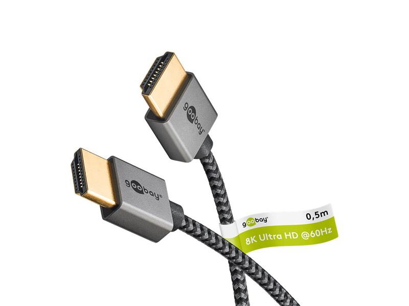 Kábel GOOBAY 75756 HDMI Slim Ultra High Speed 2.1 8K 0,5m Kábel GOOBAY 75756 HDMI Slim Ultra High Speed 2.1 8K 0,5m