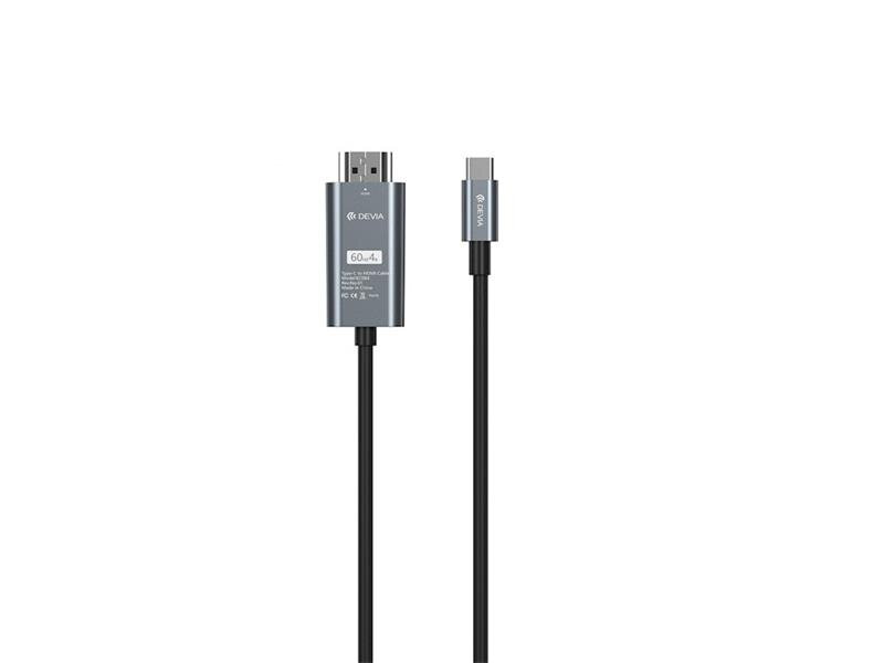 Kábel DEVIA EC084 USB-C/HDMI 4K 2m Black Kábel DEVIA EC084 USB-C/HDMI 4K 2m Black
