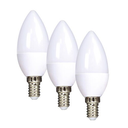 Žiarovka LED ECOLUX sviečka, 6W, E14, 3000K, 450L, 3ks WZ431-3