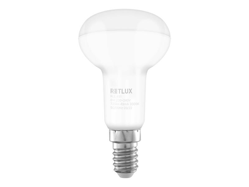 Žiarovka LED E14 8W R50 SPOT biela teplá RETLUX RLL 451 Žiarovka LED E14 8W R50 SPOT biela teplá RETLUX RLL 451
