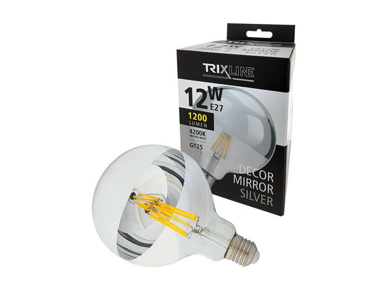 Žiarovka LED E27 12W biela prírodná TRIXLINE Decor Mirror G125 Silver Žiarovka LED E27 12W biela prírodná TRIXLINE Decor Mirror G125 Silver