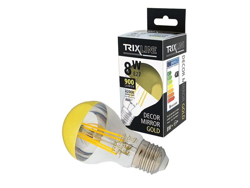 Žiarovka LED E27 8W biela prírodná TRIXLINE Decor Mirror A60 Gold Žiarovka LED E27 8W biela prírodná TRIXLINE Decor Mirror A60 Gold