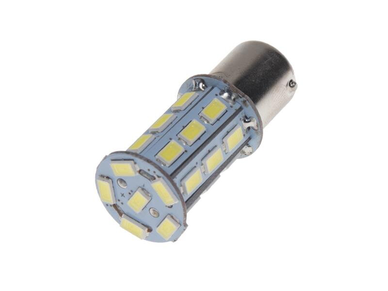 LED žárovka 12V s paticí BA15s bílá, 27LED/3SMD 95103