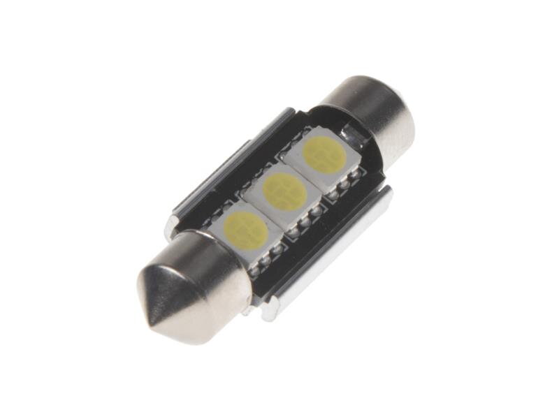 LED žárovka 12V s paticí sufit(36mm), 3LED/3SMD s chladičem 9523002cb LED žárovka 12V s paticí sufit(36mm), 3LED/3SMD s chladičem 9523002cb