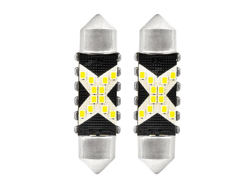 Autožiarovka LED Festoon C5W 12/24V AMIO 04238 biela 2ks Autožiarovka LED Festoon C5W 12/24V AMIO 04238 biela 2ks