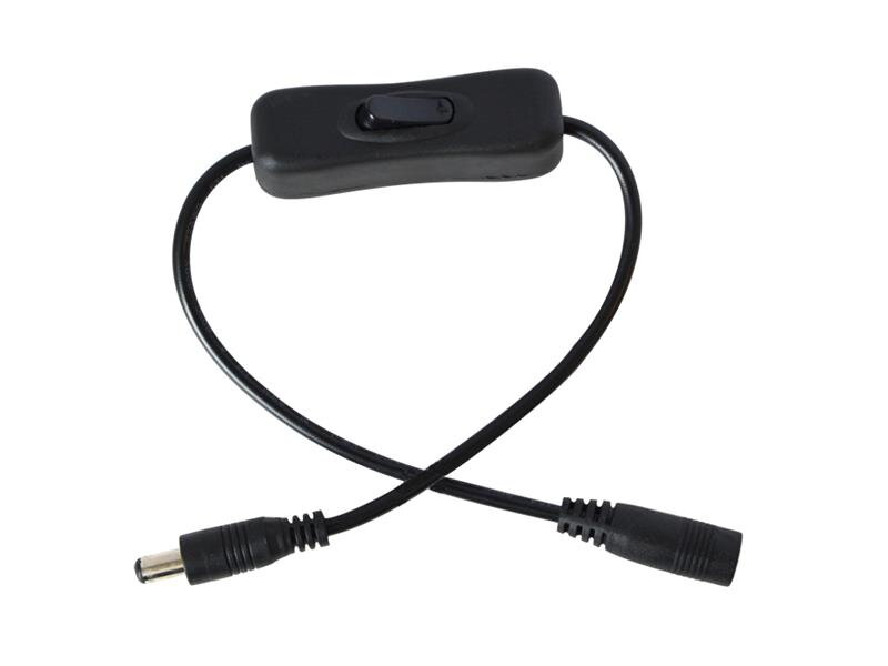 Kabel s vypínačem a konektory 5,5 x 2,1mm, 2x 15cm Kabel s vypínačem a konektory 5,5 x 2,1mm, 2x 15cm