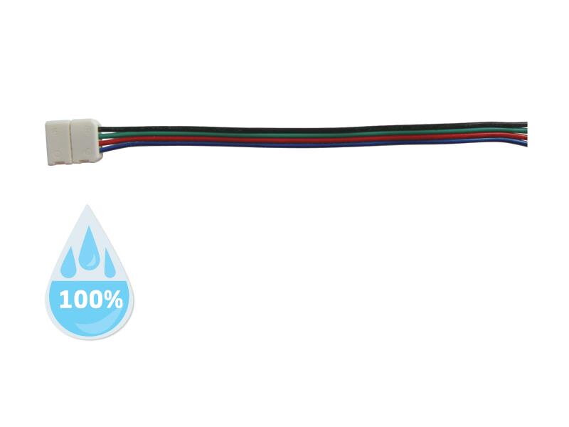 Konektor nepájivý pro RGB LED pásky 5050 30,60LED/m o šířce 10mm s vodičem, voděodolný IP68 Konektor nepájivý pro RGB LED pásky 5050 30,60LED/m o šířce 10mm s vodičem, voděodolný IP68