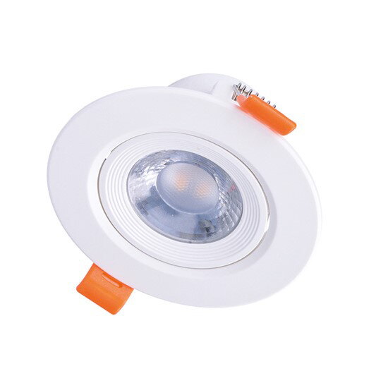 LED podhľadové svetlo bodové, 5W, 400lm, 3000K, okrúhle, 38 °, biele WD210