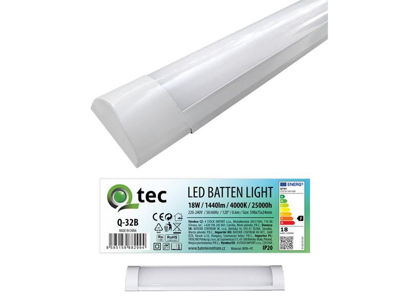 Svietidlo pod linku QTEC Q-32B 18W LED BATTEN LIGHT Svietidlo pod linku QTEC Q-32B 18W LED BATTEN LIGHT