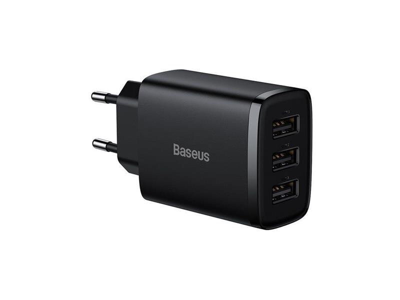 Adaptér USB BASESUS Compact Black 3xUSB Adaptér USB BASESUS Compact Black 3xUSB