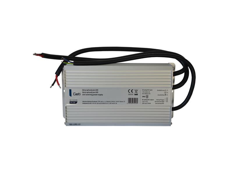 Zdroj spínaný pre LED 12V/250W Geti LPV-250 Zdroj spínaný pre LED 12V/250W Geti LPV-250