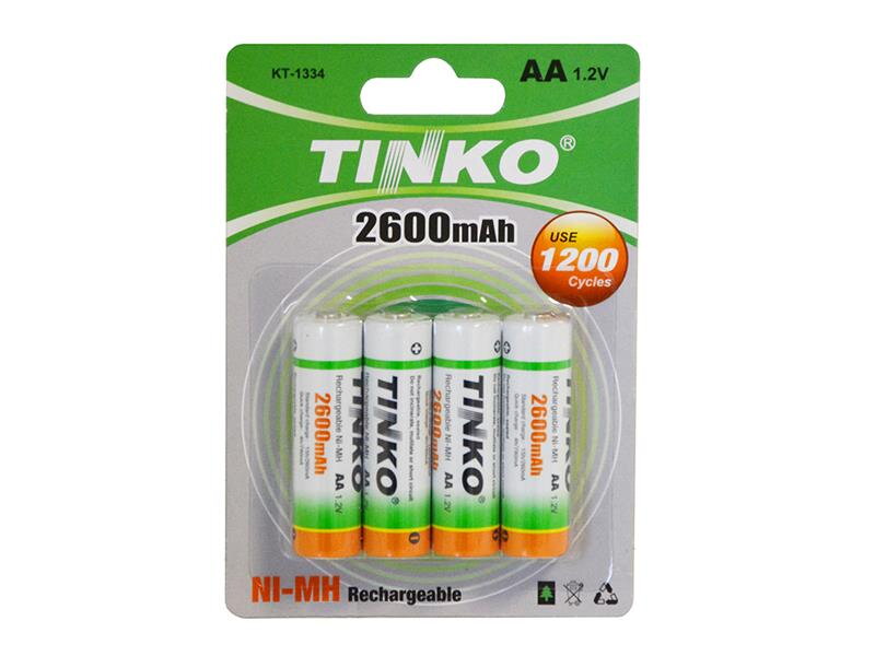 Baterie AA (R6) nabíjecí TINKO NiMH 2600mAh