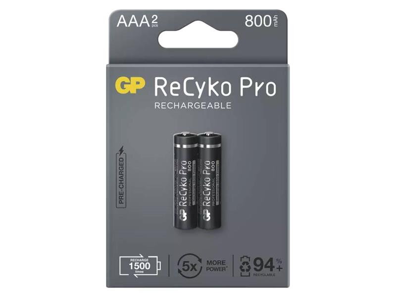 Batérie AAA (R03) nabíjacie 1,2V/800mAh GP Recyko Pro  2ks