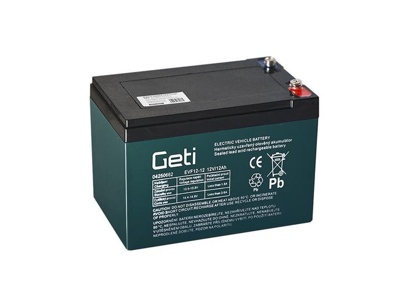 Batéria olovena 12V 12Ah GETI pre elektromotory Batéria olovena 12V 12Ah GETI pre elektromotory
