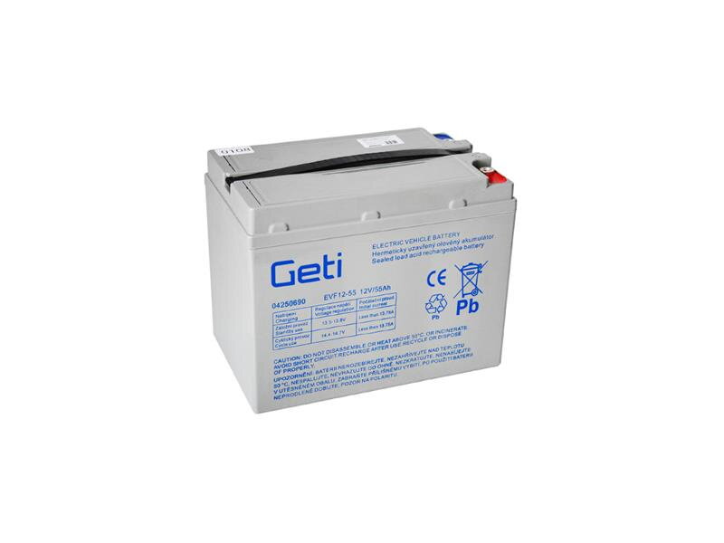 Batérie olovená 12V 55Ah GETI pre elektromotory Batérie olovená 12V 55Ah GETI pre elektromotory