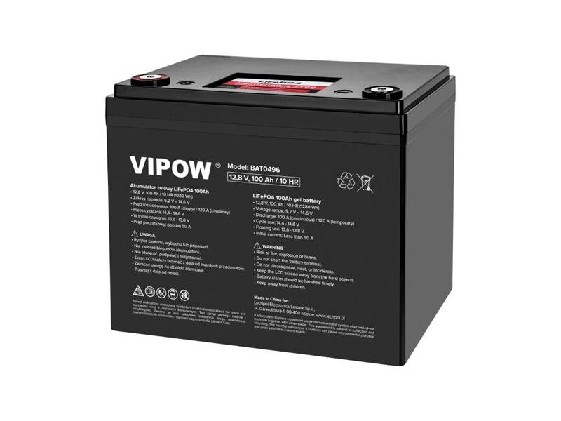 Batéria LiFePO4 12,8V 100Ah VIPOW BAT0496 s BMS Batéria LiFePO4 12,8V 100Ah VIPOW BAT0496 s BMS