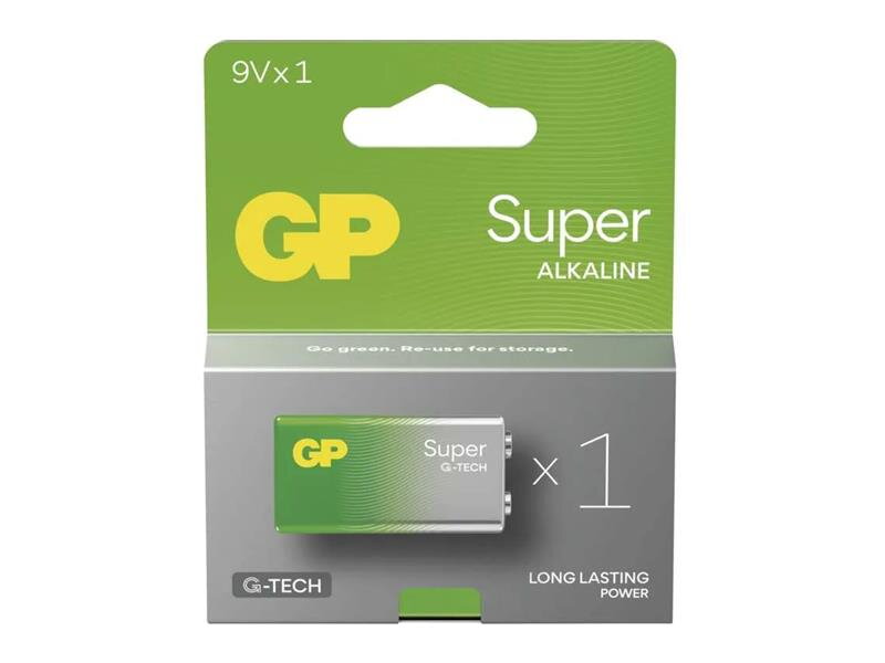 Batéria 6F22 (9V) alkalická GP Super 9V Batéria 6F22 (9V) alkalická GP Super 9V