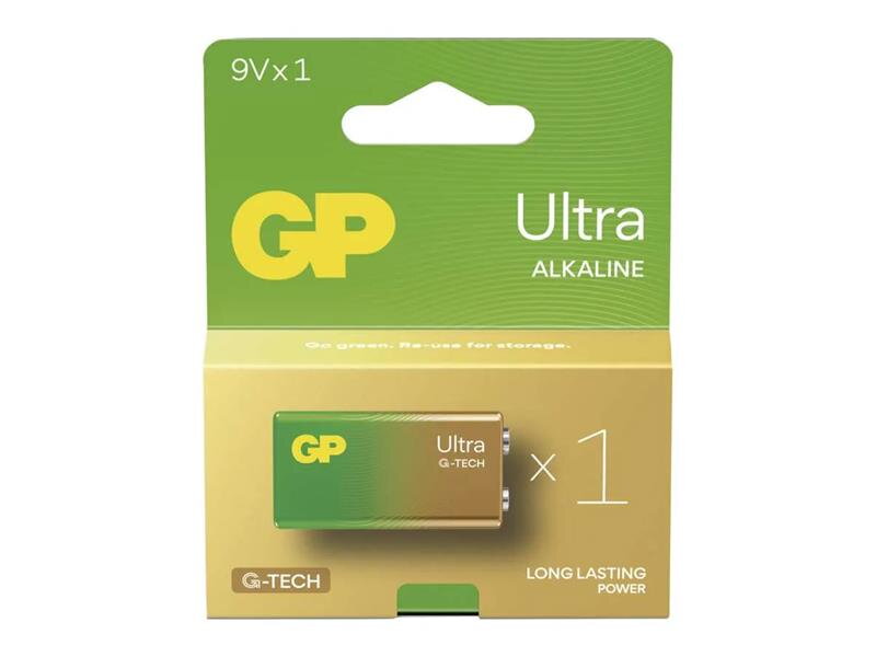 Batéria 6F22 (9V) alkalická GP Ultra 9V Batéria 6F22 (9V) alkalická GP Ultra 9V
