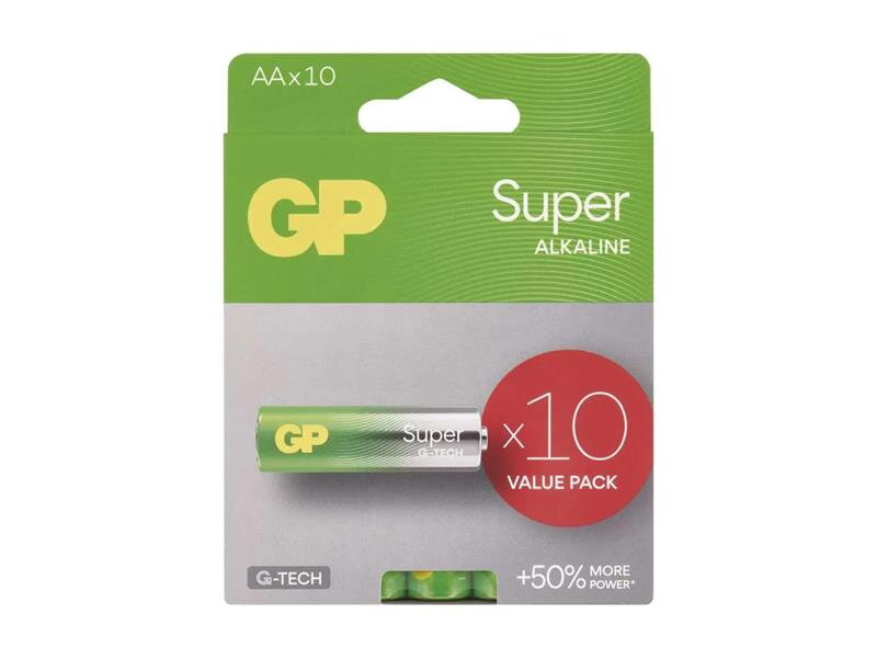 Batérie AA (R6) alkalická GP Super 10ks Batérie AA (R6) alkalická GP Super 10ks