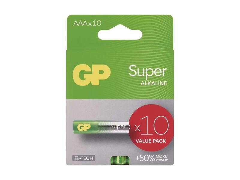 Batéria AAA (R03) alkalická GP Super 10ks Batéria AAA (R03) alkalická GP Super 10ks