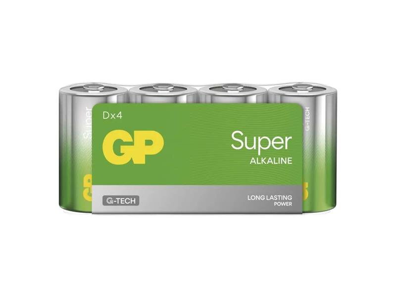 Batéria D (R20) alkalická GP Super 4ks Batéria D (R20) alkalická GP Super 4ks