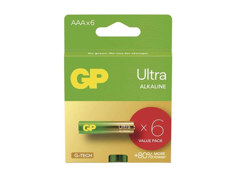 Batéria AAA (R03) alkalická GP Ultra 6ks Batéria AAA (R03) alkalická GP Ultra 6ks