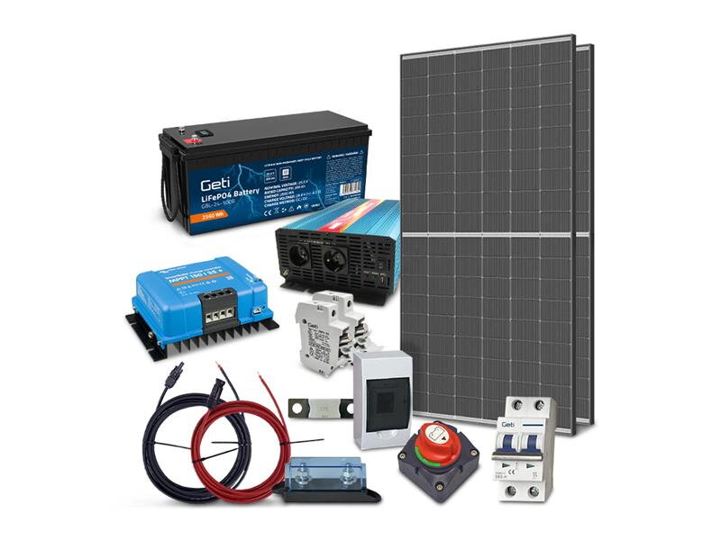 Solárna zostava ostrovná TRINA 890Wp, batéria LiFePO4 24V 100Ah, menič 24V/230VAC 2000W Solárna zostava ostrovná TRINA 890Wp, batéria LiFePO4 24V 100Ah, menič 24V/230VAC 2000W