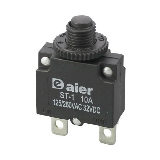 Nadprúdový tepelný istič ST-1 250VAC/20A alebo 32VDC/20A Nadprúdový tepelný istič ST-1 250VAC/20A alebo 32VDC/20A
