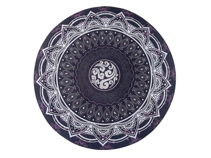 Podložka na jógu guľatá mandala Black 70cm