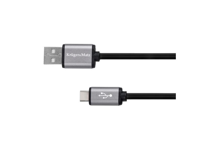 Kábel KRUGER & MATZ KM1240 USB - USB C kábel 1,8m Kábel KRUGER & MATZ KM1240 USB - USB C kábel 1,8m