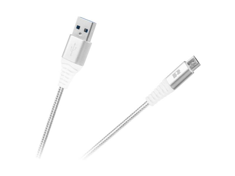 Kábel REBEL USB / Micro USB RB-6000-100-W 1m biely Kábel REBEL USB / Micro USB RB-6000-100-W 1m biely