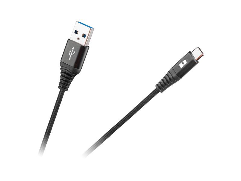 Kábel REBEL USB/USB-C čierny 2m Kábel REBEL USB/USB-C čierny 2m