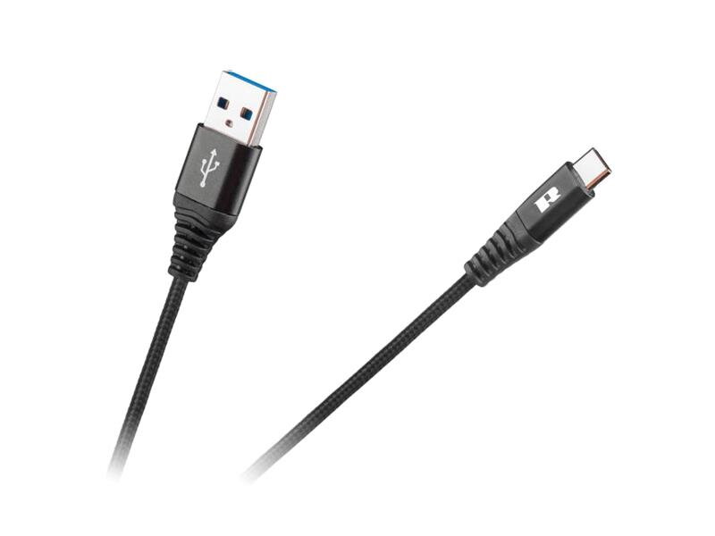 Kábel REBEL USB/USB-C čierny 0,5m Kábel REBEL USB/USB-C čierny 0,5m