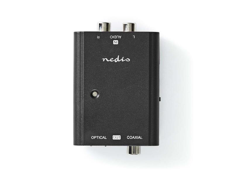 Prevodník 2x CINCH - 1x TOSLINK NEDIS ACON2508BK