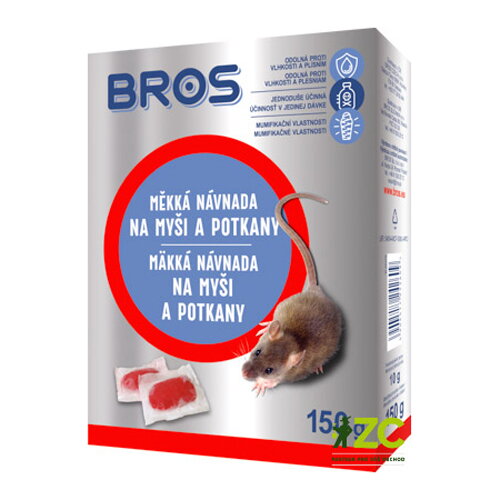 Mäkká návnada na myši a potkany BROS 150g Mäkká návnada na myši a potkany BROS 150g