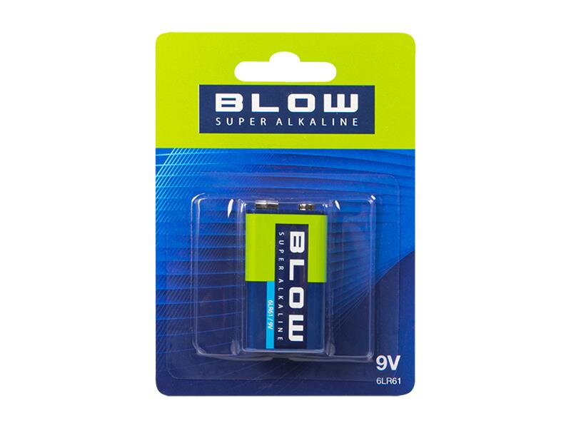 Batéria 9V (6LR61) alkalická BLOW Super Alkaline 1ks / blister