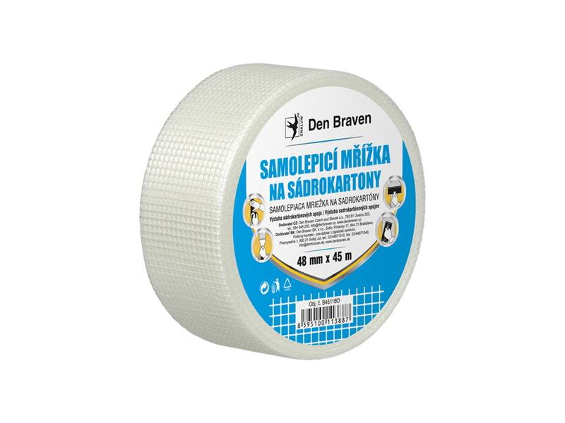 Samolepiace mriežka na sadrokartóny DEN BRAVEN 48mm x 90m Samolepiace mriežka na sadrokartóny DEN BRAVEN 48mm x 90m