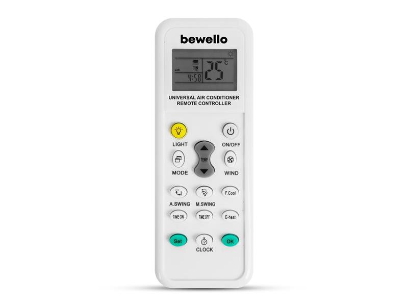 Diaľkový ovládač pre klimatizáciu BEWELLO BW4008 univerzálny Diaľkový ovládač pre klimatizáciu BEWELLO BW4008 univerzálny